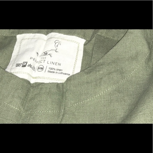 notPERFECTLINEN January Top in Forest Green Linen, S/M - Picture 6 of 9